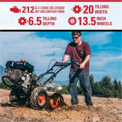 Legend Force LF20212RT 20 in. 212 cc Gas Rear Tine Garden Tiller