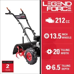 Legend Force LF20212RT 20 in. 212 cc Gas Rear Tine Garden Tiller