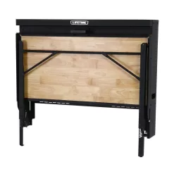 Lifetime 80421 47 in. L x 31 in. D x 60.5 - 71.5 in. H Wall-Mounted Folding Work Table