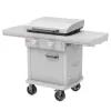 LOCO LCG2ST2C26 Series I 26 in. 2-Burner Digital Propane SmartTemp Flat Top Grill / Griddle in Chalk Finish with Enclosed Cart and Hood
