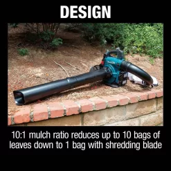 Makita XBU04PTV 120 MPH 473 CFM LXT 18V X2 (36V) Lithium-Ion Brushless Cordless Leaf Blower Kit with Vacuum Attachment Kit (5.0 Ah)