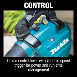 Makita XBU04PTV 120 MPH 473 CFM LXT 18V X2 (36V) Lithium-Ion Brushless Cordless Leaf Blower Kit with Vacuum Attachment Kit (5.0 Ah)