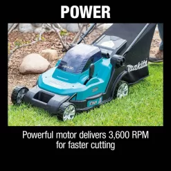 Makita XML05PT 18V X2 (36V) LXT Lithium-Ion Cordless 17 in. Walk Behind Residential Lawn Mower Kit (5.0Ah)