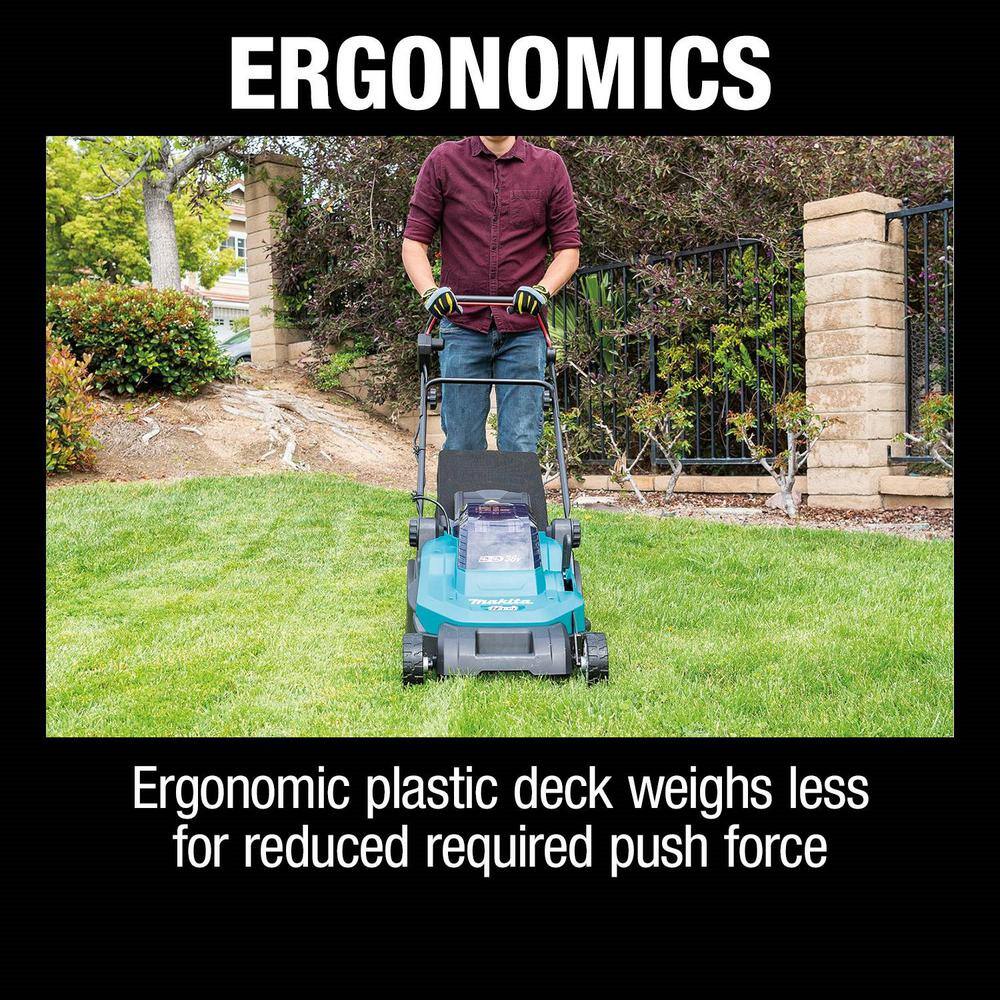 Makita XML05PT 18V X2 (36V) LXT Lithium-Ion Cordless 17 in. Walk Behind Residential Lawn Mower Kit (5.0Ah)