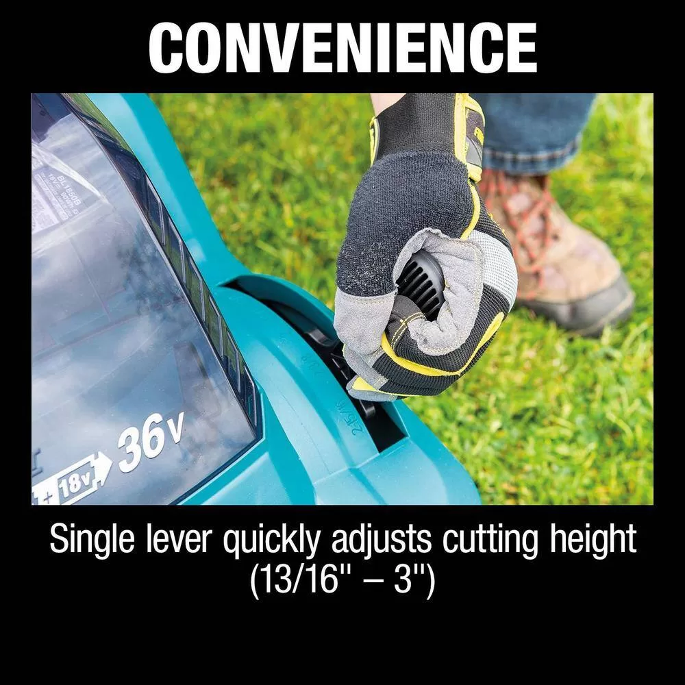 Makita XML05PT 18V X2 (36V) LXT Lithium-Ion Cordless 17 in. Walk Behind Residential Lawn Mower Kit (5.0Ah)