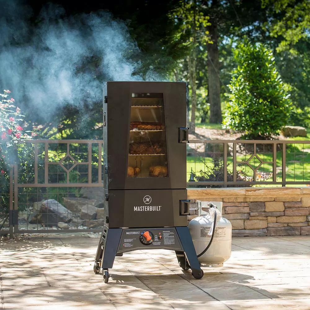 Masterbuilt MB20051316 40 in. ThermoTemp XL Propane Smoker with Window in Black
