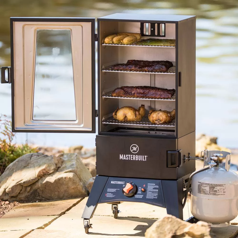 Masterbuilt MB20051316 40 in. ThermoTemp XL Propane Smoker with Window in Black
