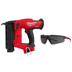 Milwaukee M18 FUEL 18-Volt Brushless Cordless Gen II 18-Gauge Brad Nailer (Tool-Only) with Tinted Anti Scratch Safety Glasses