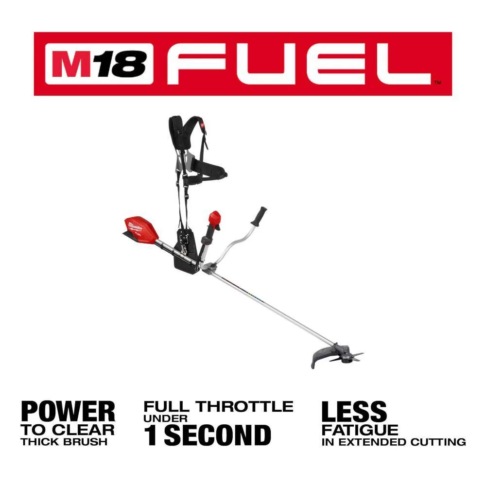 Milwaukee M18 FUEL 18V Lithium-Ion Brushless Cordless Brush Cutter with M18 FUEL 8 in. HATCHET Pruning Saw 2-Tool)