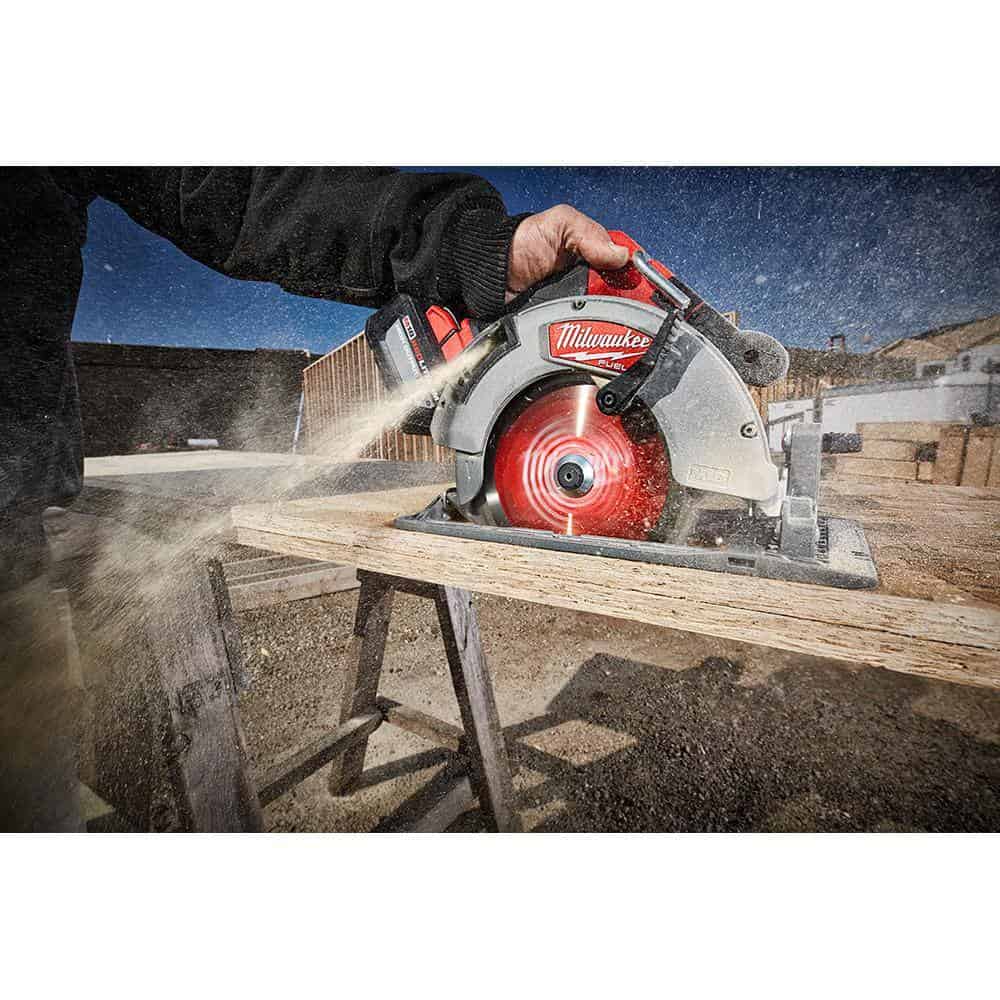 Milwaukee 2732-20-2737-20-2723-20 M18 FUEL 18V Lithium-Ion Brushless 7-1/4 in. Cordless Circular Saw/Jigsaw/Compact Router Combo Kit (3-Tool)