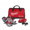 Milwaukee M18 FUEL 18V Lithium-Ion Brushless Cordless 7-1/4 in. Circular Saw Kit with One 12.0Ah Battery, Charger, Tool Bag