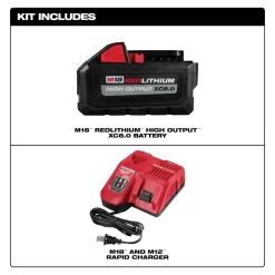 Milwaukee 2830-20-2737-20-48-59-1880 M18 FUEL 18V Lithium-Ion Cordless 7-1/4 in. Rear Handle Circular Saw w/Jig Saw & 8.0ah Starter Kit