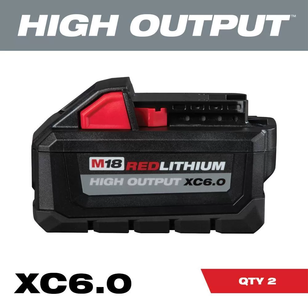 Milwaukee M18 FUEL 18V Lithium-Ion Cordless 7-1/4 in. Rear Handle Circ Saw w/SAWZALL, Two 6 Ah High Output Batteries (2-Tool)