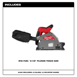 Milwaukee 2831-20-48-08-0570 M18 FUEL 18V Lithium-Ion Cordless Brushless 6-1/2 in. Plunge Cut Track Saw with 31 in. Track Saw Guide Rail