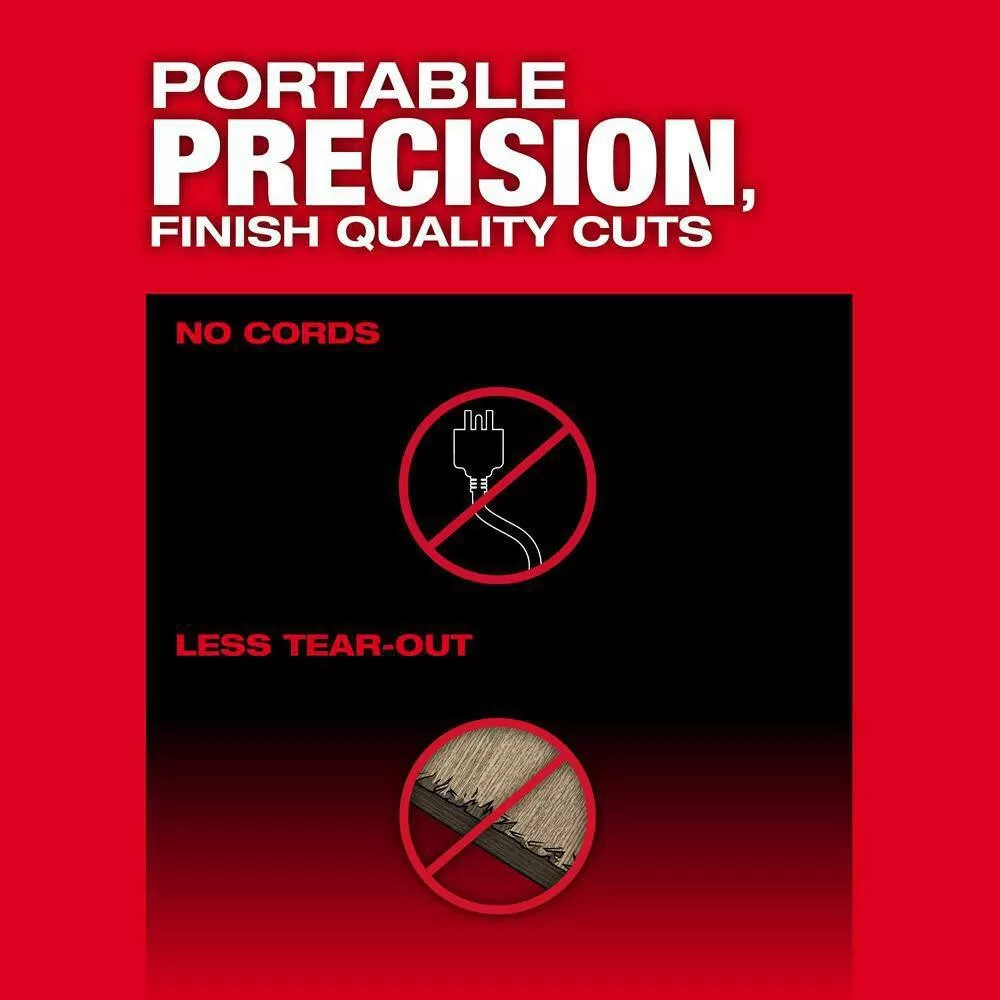 Milwaukee 2831-21-48-08-0570 M18 FUEL 18V Lithium-Ion Brushless Cordless 6-1/2 in. Plunge Track Saw Kit with 31 in. Track Saw Guide Rail