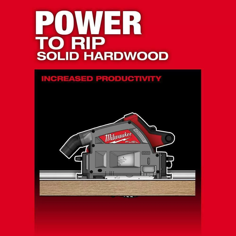 Milwaukee 2831-21 M18 FUEL 18V Lithium-Ion Brushless Cordless 6-1/2 in. Plunge Track Saw PACKOUT Kit with One 6.0 Ah Battery