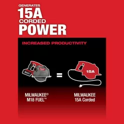 Milwaukee 2982-20-48-11-1865 M18 FUEL 18V 8 in. Lithium-Ion Brushless Cordless Metal Cutting Circular Saw with 6.0 Ah Battery