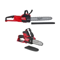 Milwaukee 2727-20-2527-20 M18 FUEL 18V Lithium Ion Brushless Battery 16 in. Chainsaw M12 FUEL HATCHET Tool Only 2 Tool