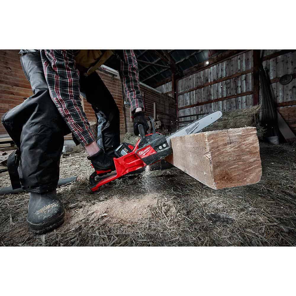 Milwaukee 2727-20-2527-20 M18 FUEL 18V Lithium Ion Brushless Battery 16 in. Chainsaw M12 FUEL HATCHET Tool Only 2 Tool