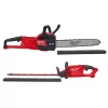 Milwaukee 2727-20-2726-20 M18 FUEL 16 in. 18V Lithium-Ion Brushless Battery Hedge Trimmer Chainsaw Combo Kit (2-Tool)