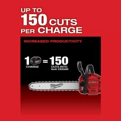 Milwaukee M18 FUEL 16 in. 18V Lithium-Ion Brushless Battery Chainsaw (Tool-Only) with Replacement 16 in. Chainsaw Chain