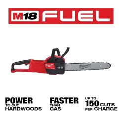Milwaukee M18 FUEL 14 in. 18V Lithium-Ion Electric Battery Chainsaw & M18 FUEL 16 in. Electric Battery Chainsaw (2-Tool)