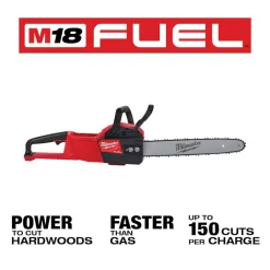 Milwaukee M18 FUEL 16 in. 18V Lithium-Ion Brushless Battery Chainsaw Kit and M12 FUEL HATCHET Combo Kit (2-Tool)
