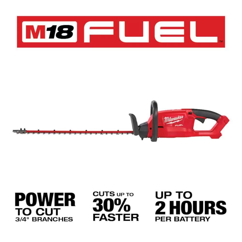 Milwaukee M18 FUEL 16 in. 18V Lithium-Ion Brushless Battery Chainsaw w/M18 FUEL Hedge Trimmer Combo Kit(2-Tool)