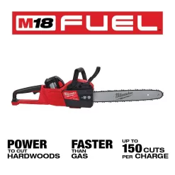 Milwaukee M18 FUEL 16 in. 18V Lithium-Ion Brushless Battery Chainsaw Kit with M18 High Output 6.0 Ah Battery