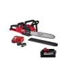 Milwaukee M18 FUEL 16 in. 18V Lithium-Ion Brushless Battery Chainsaw Kit with 12Ah & 8Ah Batteries
