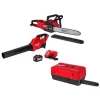 Milwaukee M18 FUEL 16 in. 18V Lithium-Ion Brushless Battery Chainsaw Kit with M18 FUEL Blower, Chainsaw Carrying Case