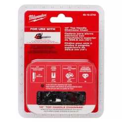 Milwaukee M18 FUEL 14 in. 18V Brushless Cordless Battery Top Handle Chainsaw w/Chainsaw Case, (2) 14 in. Chainsaw Chain, Blower