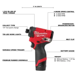 Milwaukee M12 FUEL 8 in. 12V Lithium-Ion Brushless Cordless Hedge Trimmer Kit w/M12 FUEL Hammer Drill and Impact Driver Combo Kit