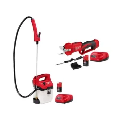Milwaukee M12 FUEL 12V Brushless Cordless Brushless Cordless Pruner w/M12 1 Gal. Handheld Sprayer, (2) 2.0 Ah Battery, Charger
