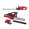 Milwaukee M18 FUEL 24 in. 18V Lithium-Ion Brushless Cordless Hedge Trimmer with M18 FUEL 16 in. Chainsaw, 12.0 Ah Battery, Charger