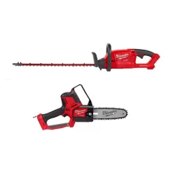 Milwaukee M18 FUEL 24 in. 18V Lithium-Ion Brushless Cordless Hedge Trimmer with M18 FUEL 8 in. HATCHET Pruning Saw (2-Tool)
