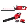 Milwaukee M18 FUEL 18 in. 18V Lithium-Ion Cordless Brushless Hedge Trimmer with Blower, 8AH Battery and Charger Combo (2-Tool)