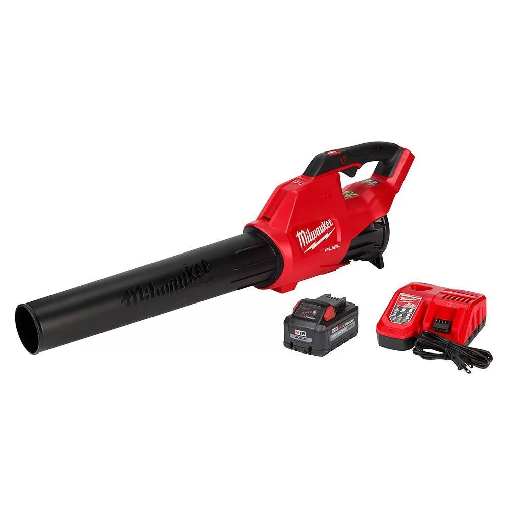 Milwaukee M18 FUEL 18 in. 18V Lithium-Ion Cordless Brushless Hedge Trimmer with Blower, 8AH Battery and Charger Combo (2-Tool)