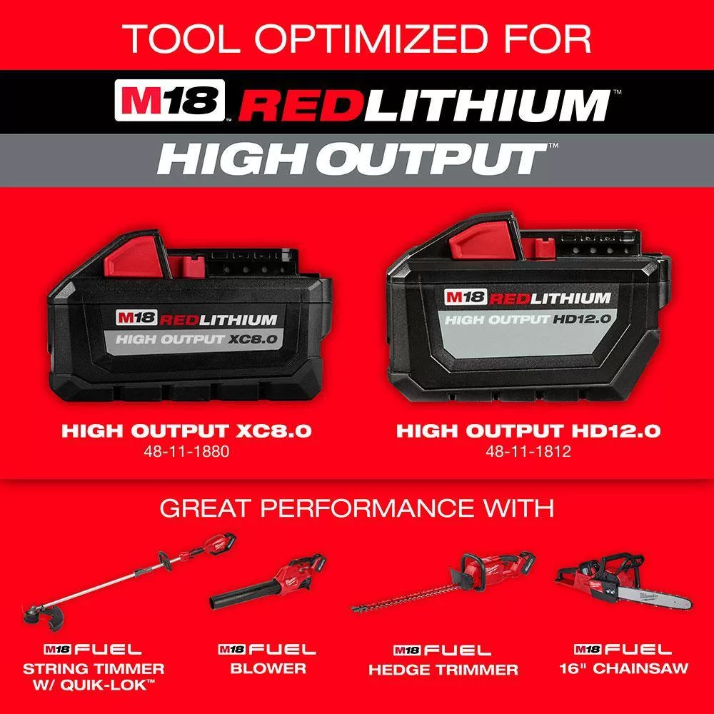 Milwaukee M18 FUEL 18 in. 18V Lithium-Ion Cordless Brushless Hedge Trimmer with 16 in. Chainsaw Combo (2-Tool)