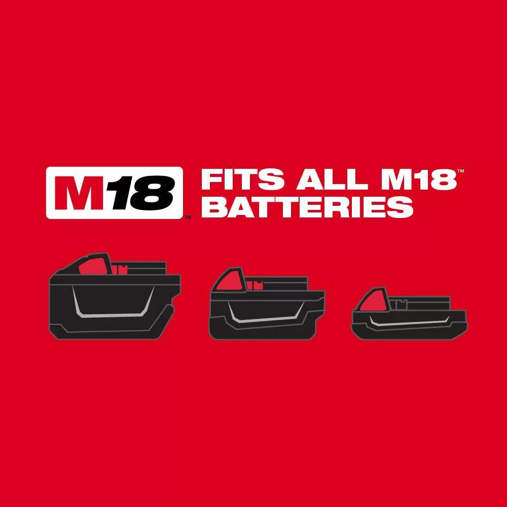 Milwaukee M18 FUEL 18 in. 18V Lithium-Ion Cordless Brushless Hedge Trimmer w/16 in. Chainsaw 12AH Battery & Charger (2-Tool)