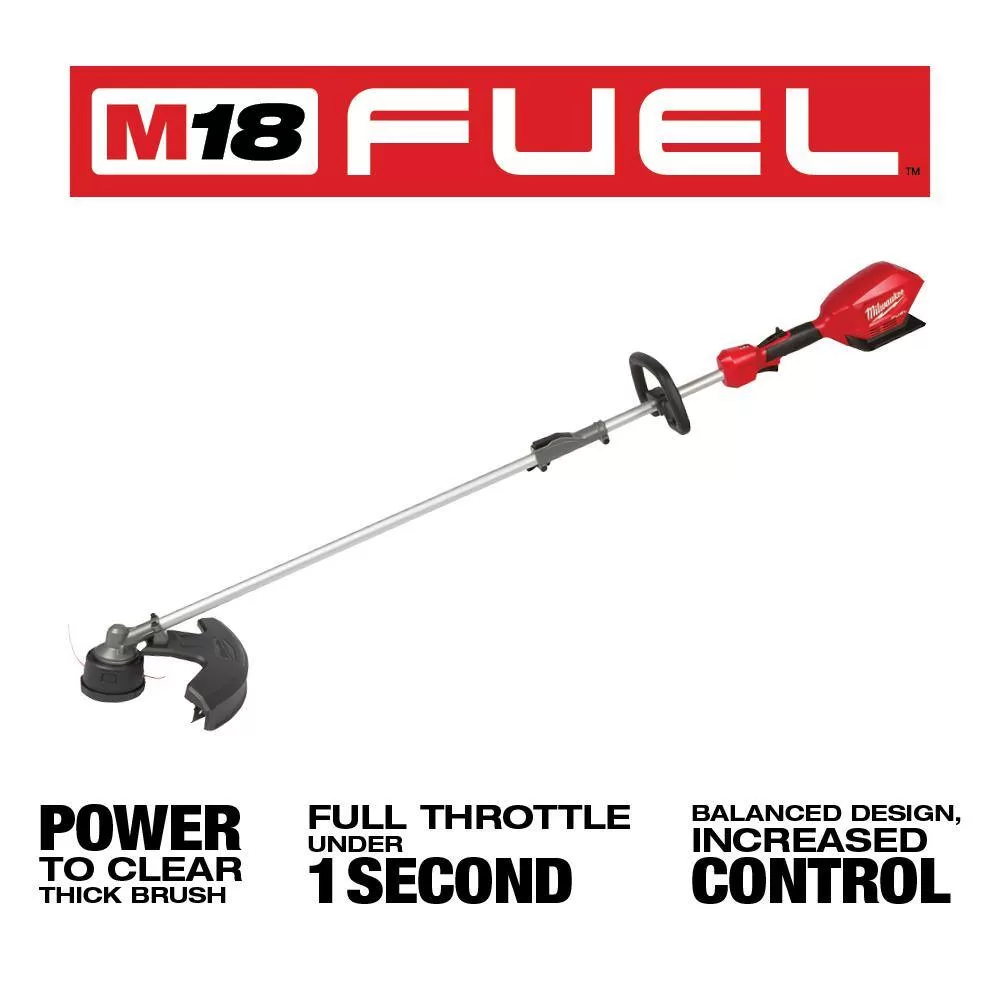 Milwaukee M18 FUEL 18 in. 18V Lithium-Ion Cordless Brushless Hedge Trimmer with String Trimmer w/Quik-Lok Combo (2-Tool)