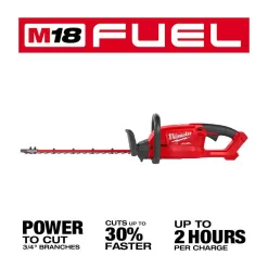 Milwaukee M18 FUEL 18 in. 18V Lithium-Ion Brushless Cordless Hedge Trimmer with M18 FUEL 8 in. HATCHET Pruning Saw (2-Tool)