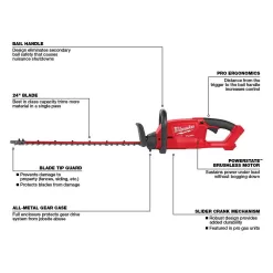 Milwaukee M18 FUEL 120 MPH 450 CFM 18V Lithium-Ion Brushless Cordless Handheld Blower & Hedge Trimmer w/two 5.0 Ah Batteries