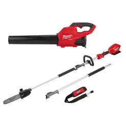Milwaukee M18 FUEL 120 MPH 450 CFM 18V Lithium-Ion Brushless Cordless Handheld Blower & Pole Saw w/Attachment Capability (2-Tool)
