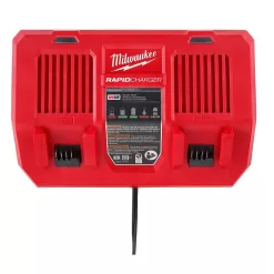 Milwaukee M18 FUEL 18V Lithium-Ion Brushless Cordless Blower, QUIK-LOK String Trimmer and Rapid Charger Combo Kit (3-Tool)