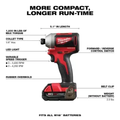 Milwaukee M18 FUEL 120 MPH 450 CFM 18V Lithium-Ion Brushless Cordless Handheld Blower w/M18 Brushless Hammer Drill/Impact Combo