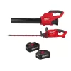 Milwaukee 2724-20-48-11-1868-2726-20 M18 FUEL 120 MPH 450 CFM 18V Lithium-Ion Brushless Cordless Handheld Blower w/8.0 & 6.0 Ah Battery, Hedge Trimmer