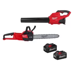 Milwaukee 2724-20-48-11-1868-2727-20 M18 FUEL 120 MPH 450 CFM 18V Lithium-Ion Brushless Cordless Handheld Blower w/8.0 Ah & 6.0Ah Batteries, Chainsaw