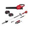Milwaukee 2724-20-48-11-1868-2825-20PS M18 FUEL 120 MPH 450 CFM 18V Lithium-Ion Brushless Cordless Handheld Blower w/8.0 & 6.0 Ah Battery, Pole Saw