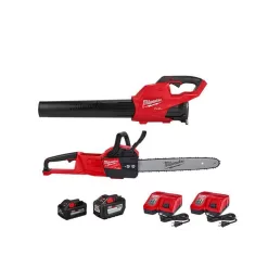 Milwaukee 2724-21HD-2727-21HD M18 FUEL 120 MPH 450 CFM 18V Lithium-Ion Brushless Cordless Handheld Blower w/M18 FUEL Chainsaw Combo Kit (2-Tool)